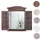MCW Wandspiegel mit Fensterläden 53x42x5cm ~ braun shabby