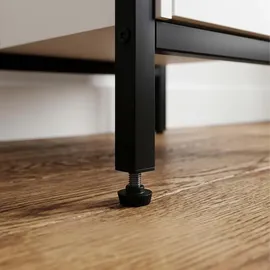 Relaxdays Nachtschrank 2 Schubladen 40 x 40 x 61 cm Braun/Schwarz