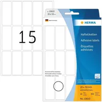 Herma Movables Etiketten 10610 weiß 20,0 x 50,0 mm