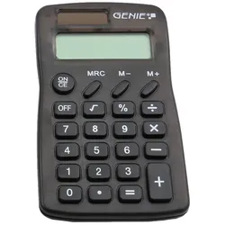 GENIE 825 S Taschenrechner mit 8-stelliger Anzeige, schwarz