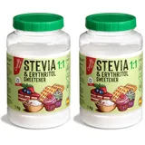 Stevia + Erythrit 1:1 Süßstoff | 1g : 1g Zucker | 100% Natürlich schmeckender Zuckerersatz - 0 Kalorien - 0 Glykämischer Index - Keto und Paleo - 0 Netto-Kohlenhydrate - Castello since 1907-1 kg