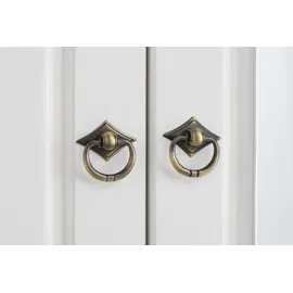 otto home Wäscheschrank OTTO HOME "Hugo, Mehrzweckschrank, FSC zertifiziert, Made in EU", weiß, B:106cm H:126cm T:38cm, Schränke, aus massiver Kiefer, klassischer Landhausstil mit Kassettenoptik