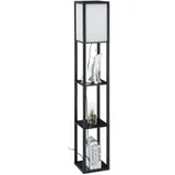 Relaxdays Stehlampe mit Regal 161,0 cm schwarz
