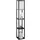 Relaxdays Stehlampe mit Regal 161,0 cm schwarz