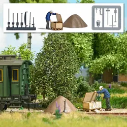 Gleisbauarbeiter Epoche 3/4 Modell von Busch 1:87