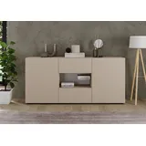 INOSIGN Sideboard »Rio Breite 181 cm, Kommode mit 2 Türen u. 2 Schubkästen,« geriffelte MDF-Fronten, modern u. elegant, viel Stauraum