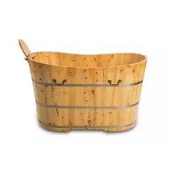 PureHaven freistehende Holzbadewanne aus Zedernholz - versch. Ausführungen