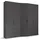 Rauch Drehtürenschrank WAVE 247 x 222 x 60 cm Grau/Schwarz