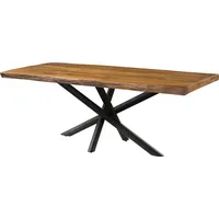 MASSIVMOEBEL24.DE Baumtisch Mango 200x100x76 natur lackiert / Mikado-Beine anthrazit