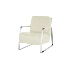 W.SCHILLIG Sessel aus Leder 17350 Quadroo , creme , Maße (cm): B: 65 H: 82 T: 82