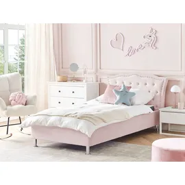 Beliani Metz 90 x 200 cm Pastellrosa