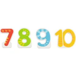 Zusätzliche Zahlen 7, 8, 9, 10 - bunt
