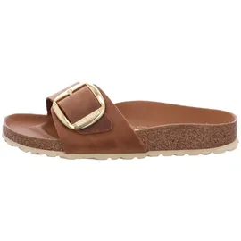 Birkenstock Madrid Big Buckle Nubukleder geölt schmal cognac 39