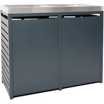 MCW Mülltonnenverkleidung K14 124 x 146 x 102 cm grau