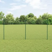 vidaXL Zaun mit Pfosten 1,4 x 25 m Grün/Stahl