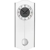 AMS Wanduhr Pendeluhr modern Aluminium-Zifferring - AMS Modell: 7480 grau