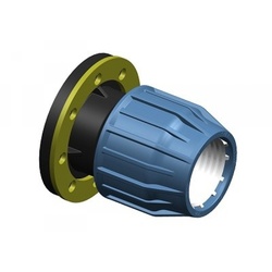 PE / PP Kupplung mit Flansch Klemmverschraubung x Flansch PN16 (Kupplung mit Flansch PN16 für Pe-Rohr: Kupplung mit Flansche DN100 x 110mm PN16)