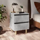 vidaXL Nachtschrank 2 Stk. 40 x 35 x 50 cm Betongrau