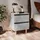 vidaXL Nachtschrank 2 Stk. 40 x 35 x 50 cm Betongrau