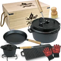holz4homeâ® holz4home® 4,7 Liter Dutch Oven Set 9-teilig