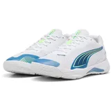 Puma Solarstrike III Indoor Court Shoe, White-Blue Horizon, 40.5 EU