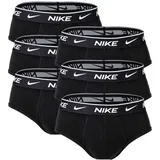 NIKE Herren Slips, 6er Pack - Briefs, Logobund, Cotton Stretch Schwarz S