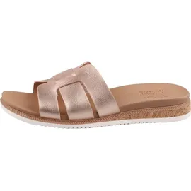 SKECHERS Damen Desert Kiss Low Peak Look Schiebe-Sandalen, Rosegold Duraleather, 38 EU