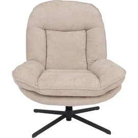 MCW Relaxsessel MCW-P32 Chenille 370 g/m2 70 x 100 x 80 cm Creme mit Hocker