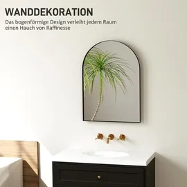 Homcom Badspiegel 50 x 3B x 70H cm-Schwarz | Gr.: onesize