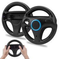 TechKen 2 STK Racing Lenkrad Wheel für Wii Fernbedienung Kompatibel mit Wii Kart,Racing Wheel für Wii Controller Kunststoff Game Lenkrad für Wii Racing Spiele