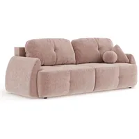 Maison de Reve Schlafsofa, Rosa, Textil, 3-Sitzer, Füllung: Schaumstoff, Rundrohr, 248x92x103 cm, Oeko-Tex® Standard 100, Reach, Hergestellt in Europa, Wohnzimmer, Sofas & Couches, Schlafsofas