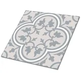 Tulup Wandpaneele Floristisches Muster Grau 9 St. 30 x 30 cm