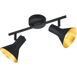 Decken Leuchte Schlafzimmer Spot Strahler Flur Lampe schwarz gold Reality Leuchten R80162002