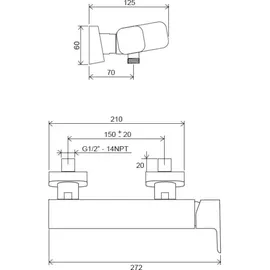 Ravak X070153 - Duscharmatur Free schwarz - Schwarz