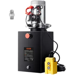 VEVOR Hydraulikpumpe Hydraulikaggregat 12 V Hydraulikaggregat 1600 W, Einfachwirkende Hydraulikpumpe Hydraulic Power Pack, 5 Gal Tank Hand Pump Hydraulikaggregat, für Aufzüge, Gabelstapler usw.