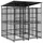 vidaXL Outdoor-Hundezwinger mit Dach 3,69 m2 Stahl Schwarz