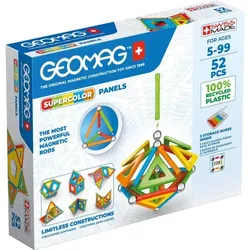 Geomag Supercolor Panels, Endlose 3D-Strukturen (52Teile)
