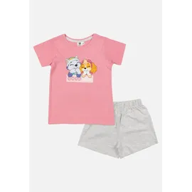 Paw Patrol Schlafanzug Good vibes Pyjama Set Kurzarm in grau/rosa - 98, - 104,