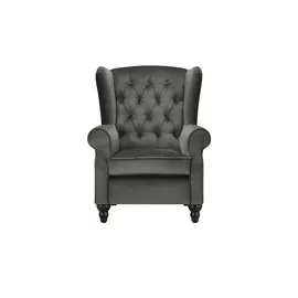 Sofa.de Ohrensessel Samt 83 x 102 x 89 cm Grau