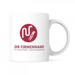 Keramiktasse "Gewerbe - verschiedene Icons" & Individualisierung