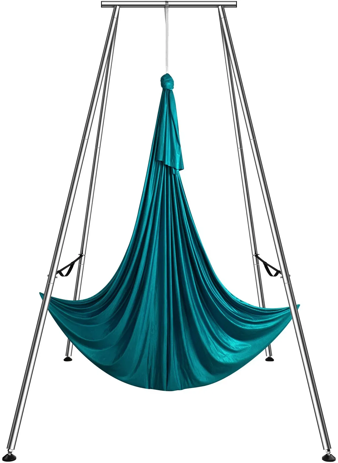 VEVOR Aerial Yoga Hängematte mit Yogarahmen 6 x 2,6 m, Grün Yoga Swing Air Fliegen, Yoga-Schaukel Hammock Swing 250 kg Max. Tragfähigkeit, inkl. Yoga-Socken & Fußpolster, Anti-Gravity-Übungen