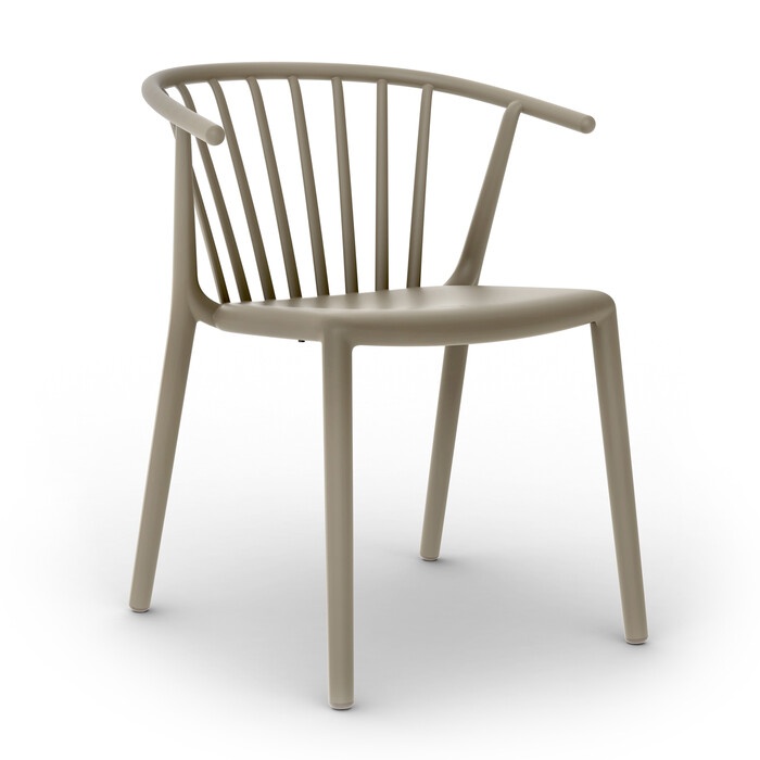 Chaise à accoudoirs Woody Grupo Resol, Designer Josep Lluscà, 74.2x59x56.5 cm