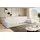 beautysofa Ecksofa PEDRO U XL, breite Ottomane, Farbe: Weiß (Raven21) - Weiß