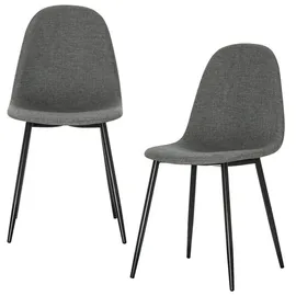 MEET Besucherstuhl MUST Polyester grau 2 Stück