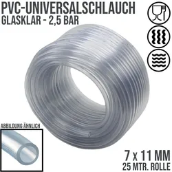 7 x 11 mm PVC Luft Filter Wasser Universal Labor Aquarium Terrarium Schlauch kla...