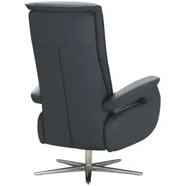 Wohnwert Relaxsessel Mira Leder 81 x 119 x 93 cm Blau mit Relax-Funktion