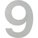 HOPPE OA-Hausnummer E600-609 Ziffer 9 Edelstahl matt