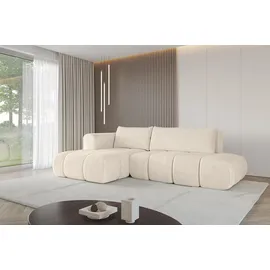 altdecor Ecksofa Cord 2-Sitzer Beige
