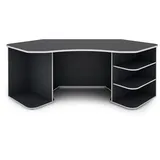 byLIVING Schreibtisch THANATOS Breite 198 cm, weiß/anthrazit, XXL Tischplatte