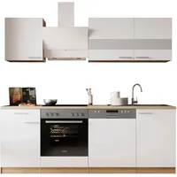 Respekta Küchenzeile Merle 220 cm weiß